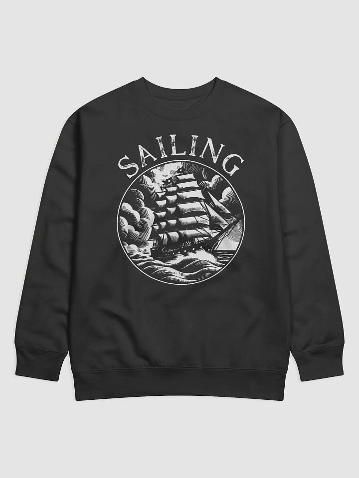 19th century sailing ship in rough seas Sweatshirt product image (1)
