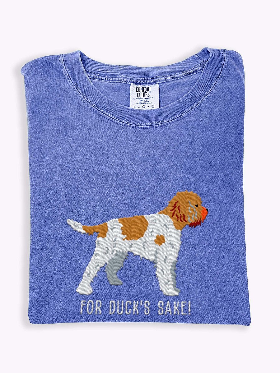 For Duck's Sake! T-Shirt(Embroidered) of a Lagotto Romagnolo(Brown & White) product image (1)