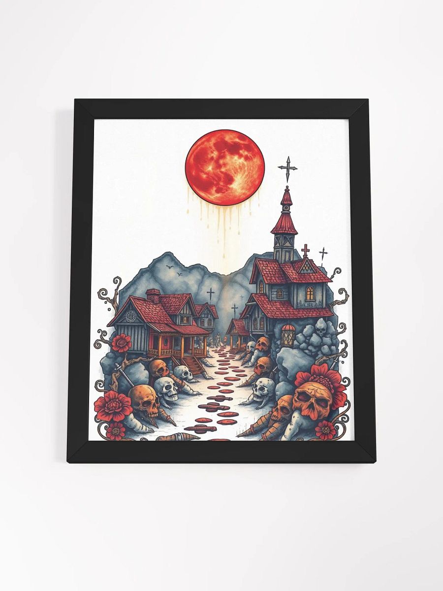 Crimson Moon Village Framed Print product image (21)