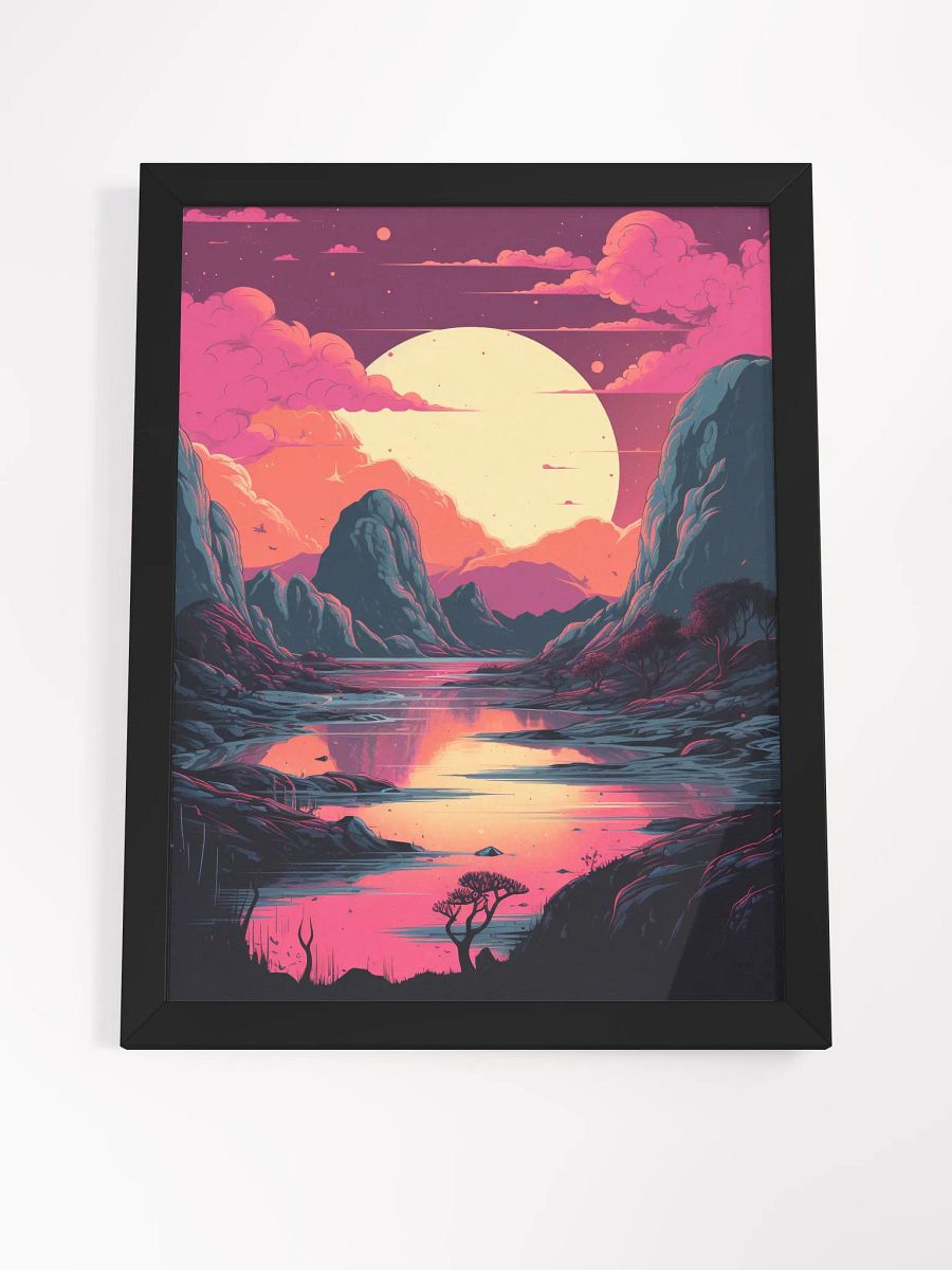 retro retro wave framed print product image (4)