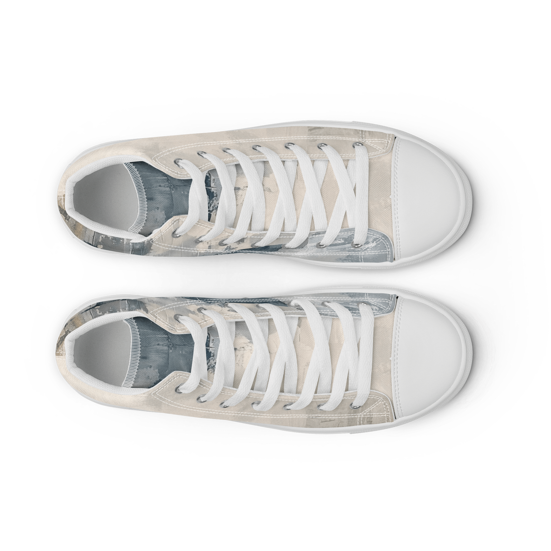 Harmonious Brushstrokes High Top Canvas Shoes product image (9)