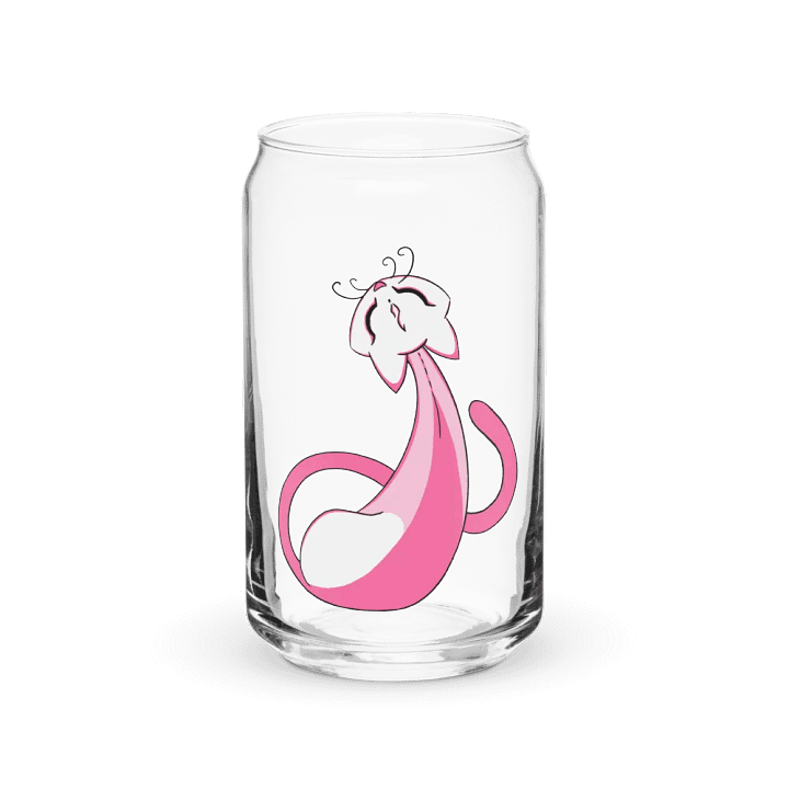 Calming Pink Cat Can-Shaped Glass product image (1)