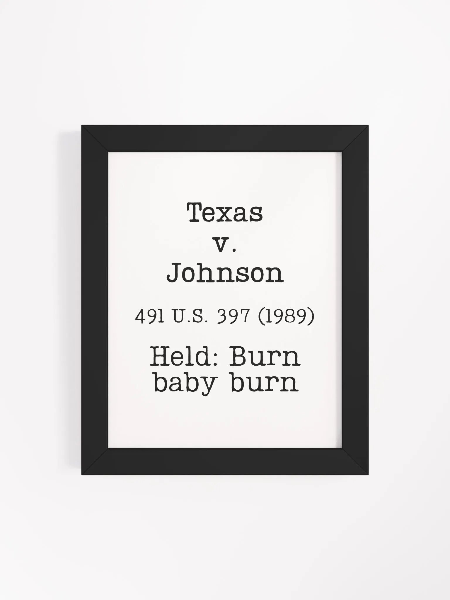 Texas v. Johnson "Burn baby Burn" Framed Print product image (4)