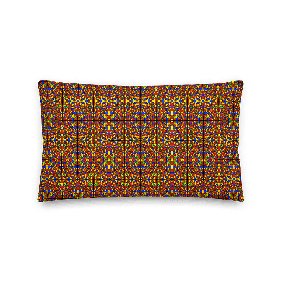 Orange Stained Glass – Premium Decorative Pillow product image (2)