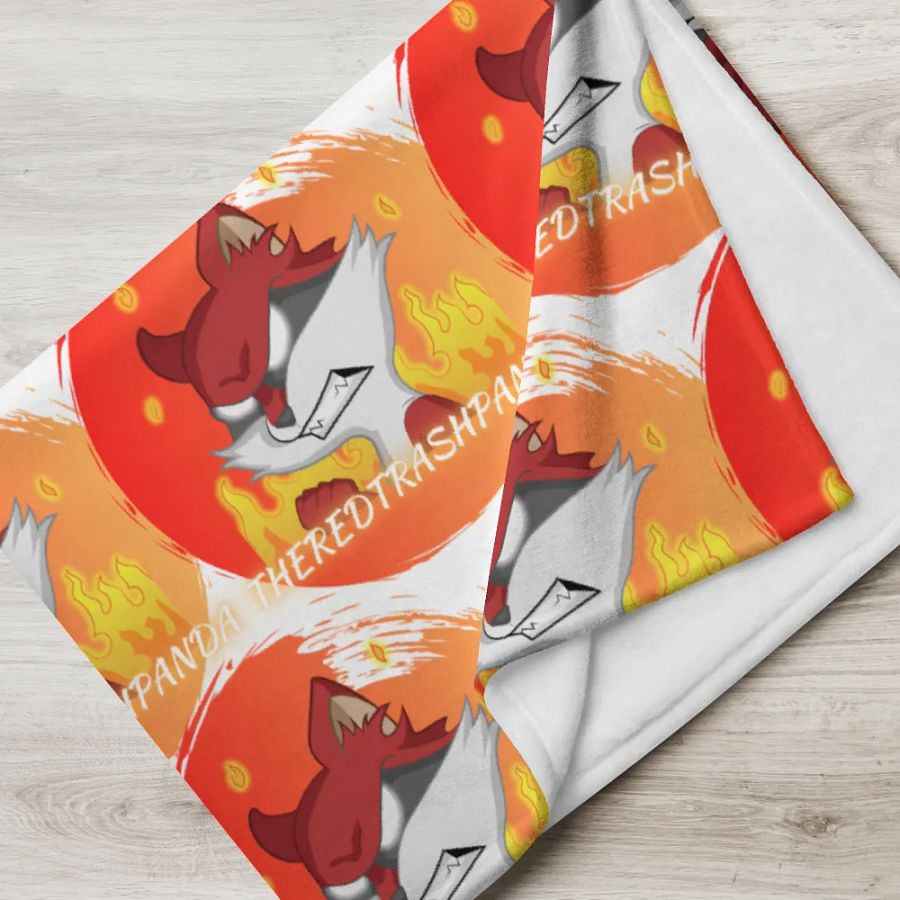 Red Trash Panda Rage Emote Blanket product image (17)