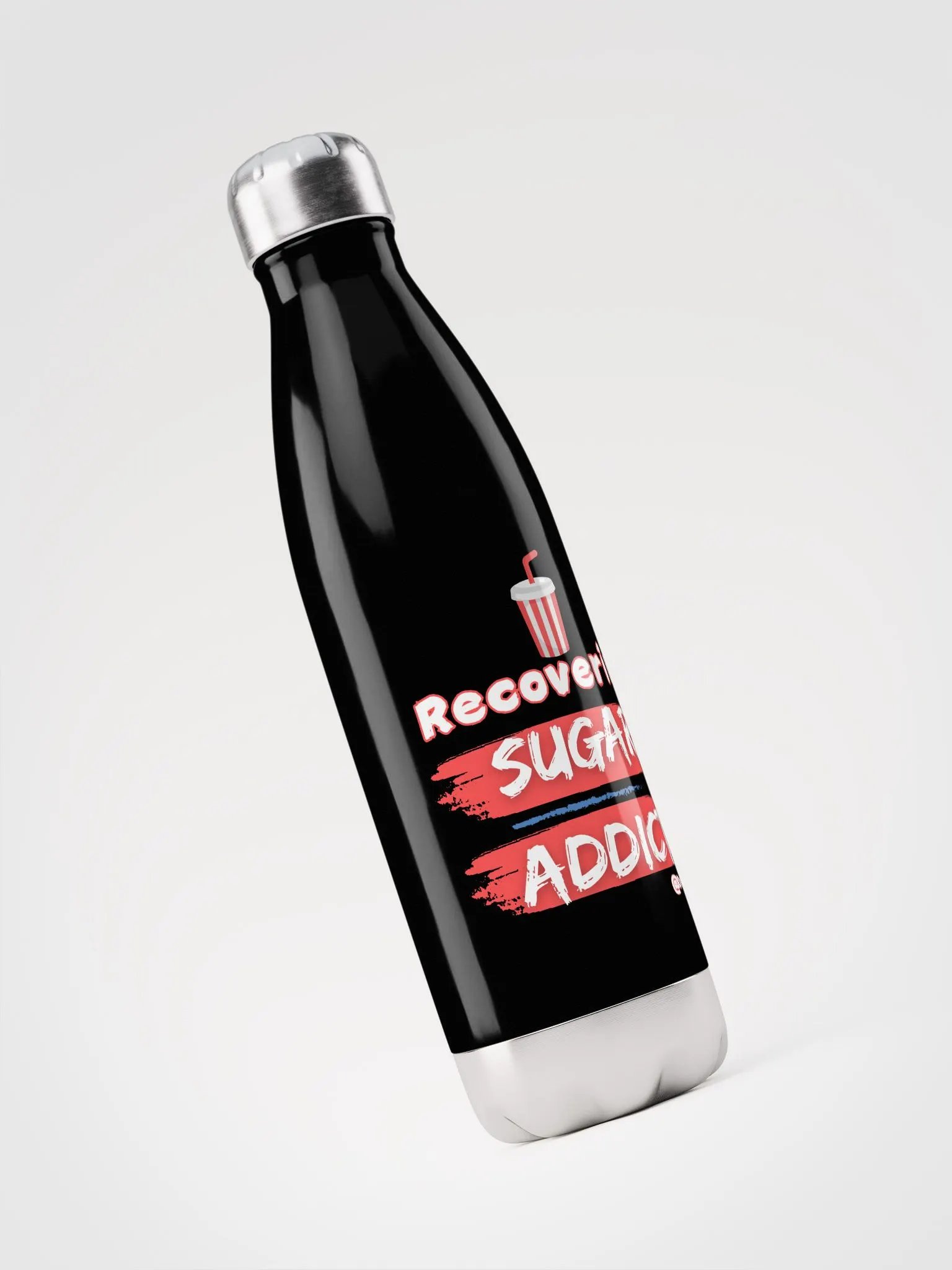 Recovering Sugar Addict Stainless Steel Water Bottle product image (3)