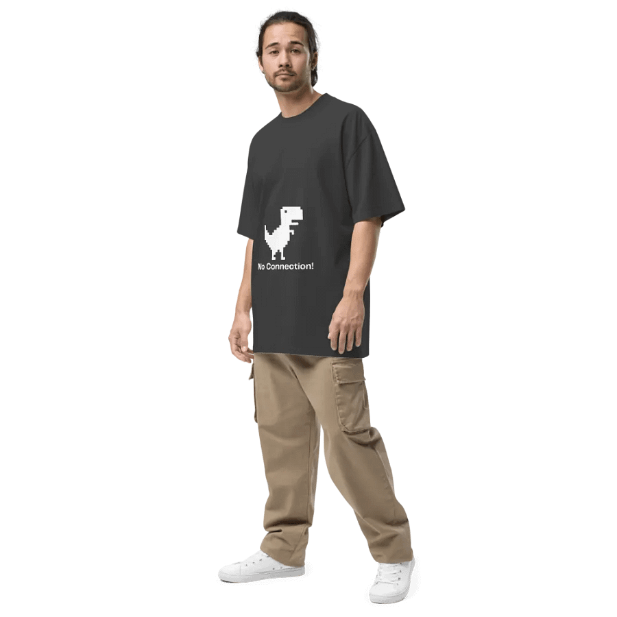 Vintage Pixel Dino Oversized Tee product image (5)