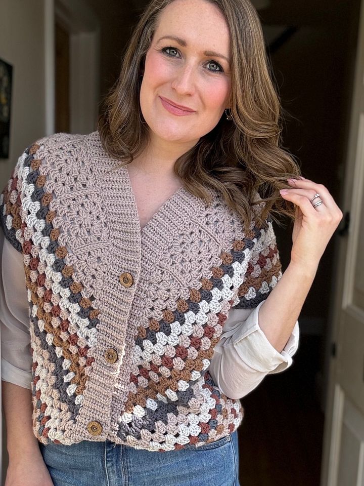 Modern Granny Square Cardigan Pattern Adult Sizes product image (1)