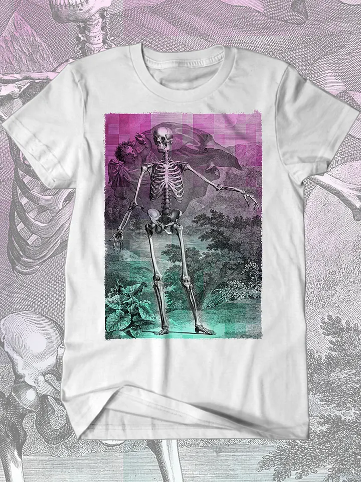Skeleton Engraving Pixl Coloring T-Shirt product image (1)