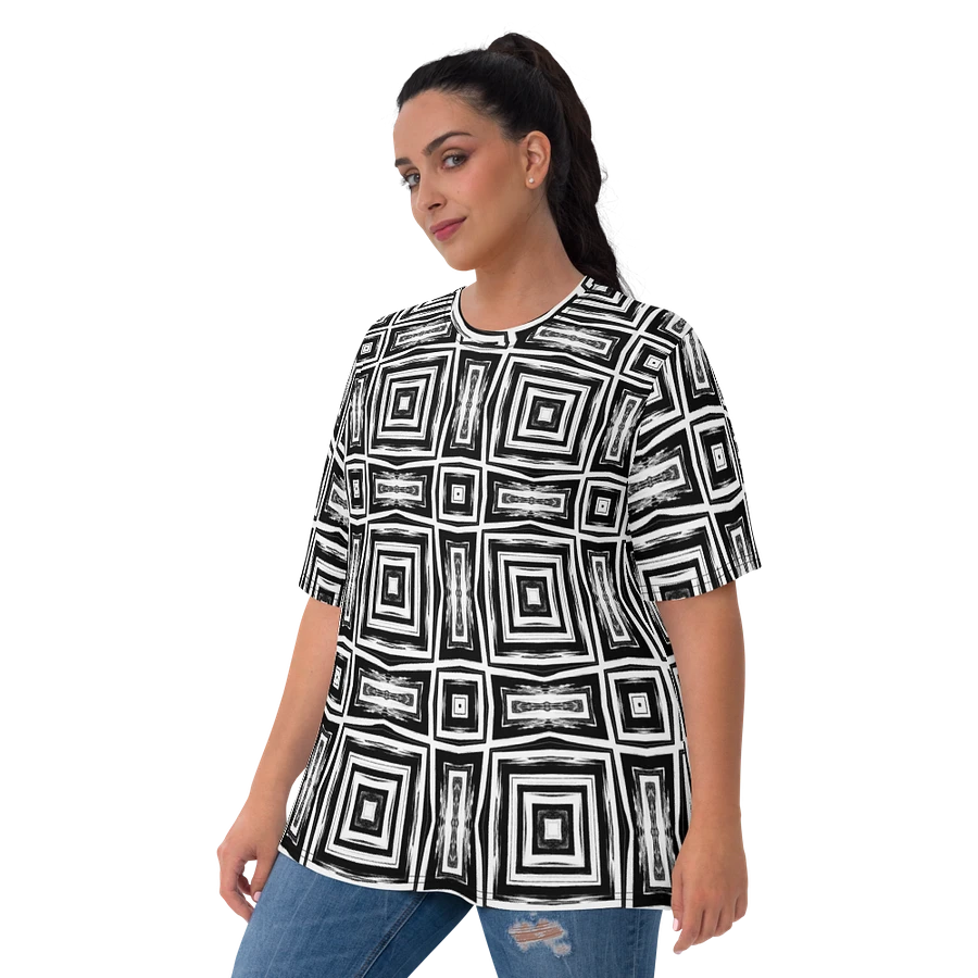 Abstract Monochrome Repeating Pattern Women's T Shirt product image (6)