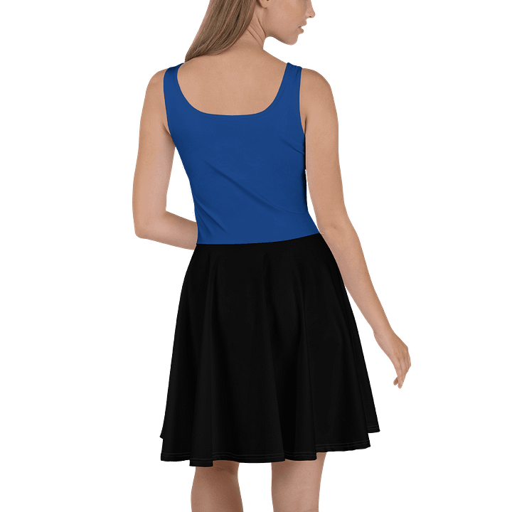 Midnight Veil Designs Gothic Skater Dress - Black and Blue Fantasy Elegance product image (2)