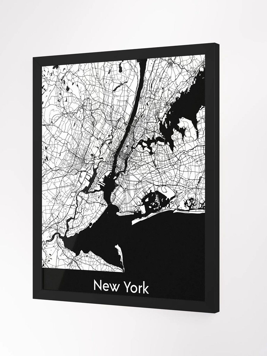 New York City Map Print: Modern Black & White Wall Art product image (2)