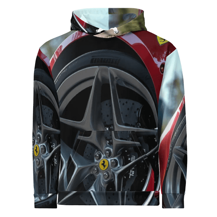 Speedster Red Horse All-Over Printed Hoodie product image (1)