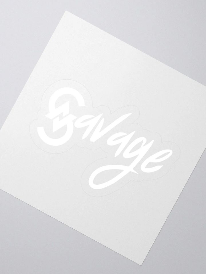 Savage Logo Sticker (White) product image (2)