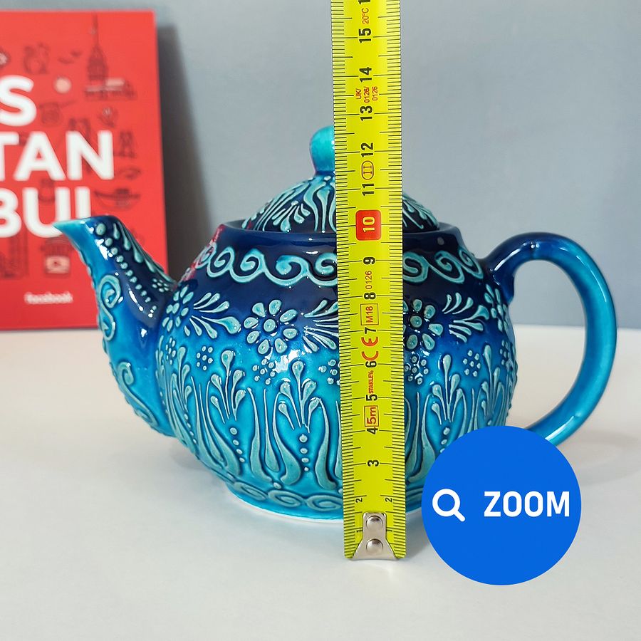 Ceramic turquoise teapot — handmade pottery, handmade ceramic product image (9)
