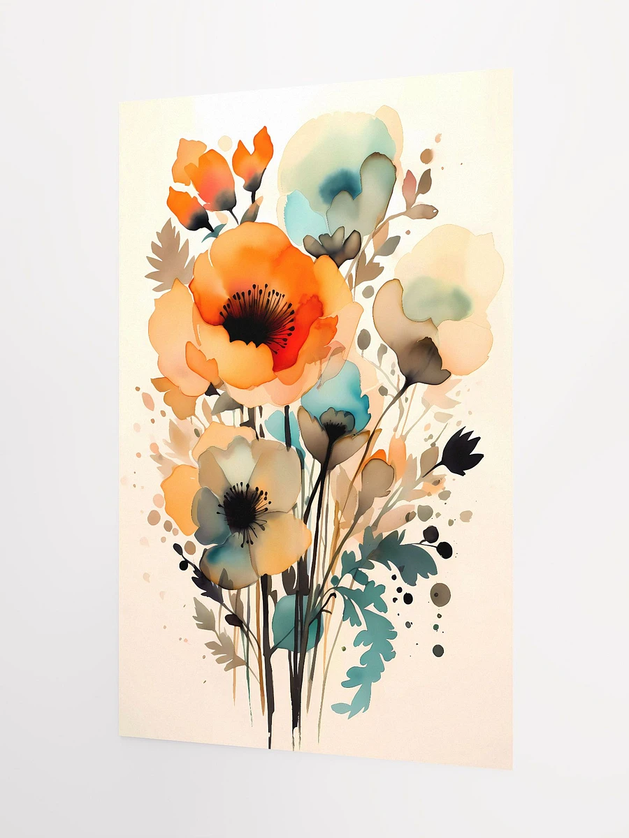 Whispers of Spring: Abstract Watercolor Florals Matte Poster product image (5)
