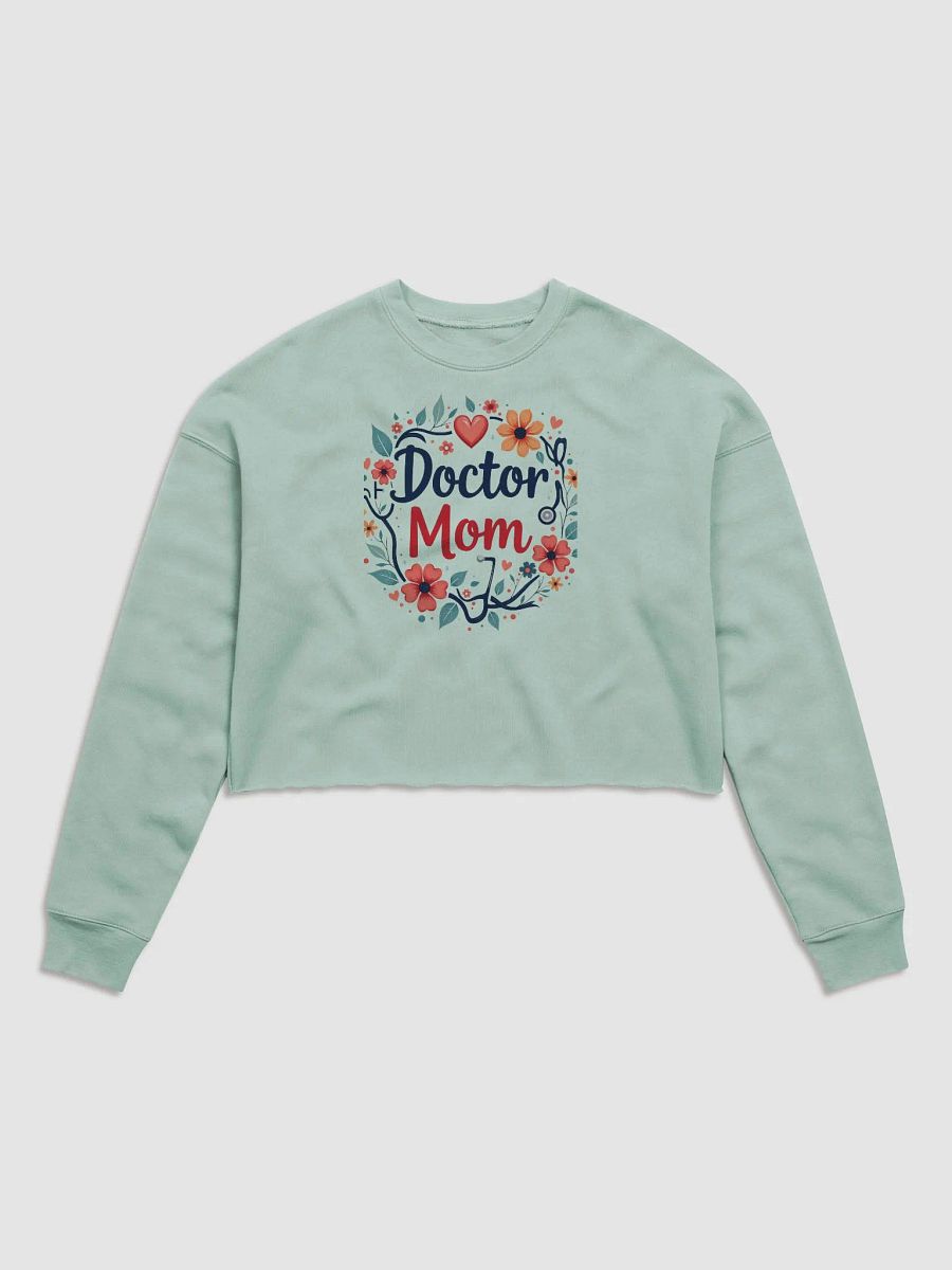 Doctor Mom Floral Fleece Crop Sweatshirt product image (1)