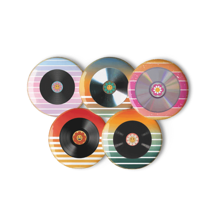 ☀️ "Sunkissed Vinyl Pins" – Radiate Style with Positive Vibes! 🎵 product image (2)