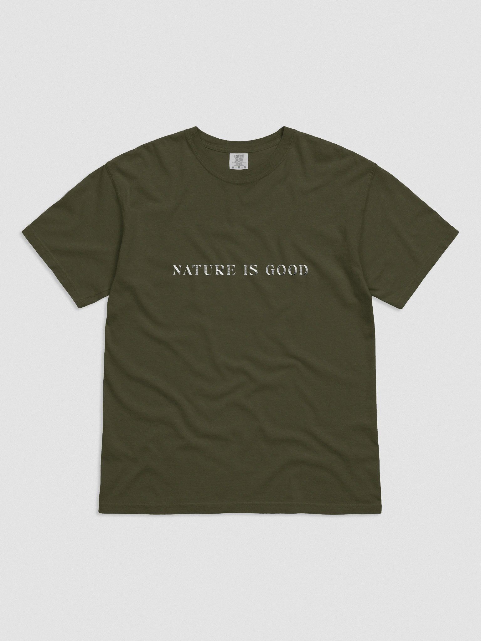 Embroidered Nature Is Good Unisex Tee product image (1)