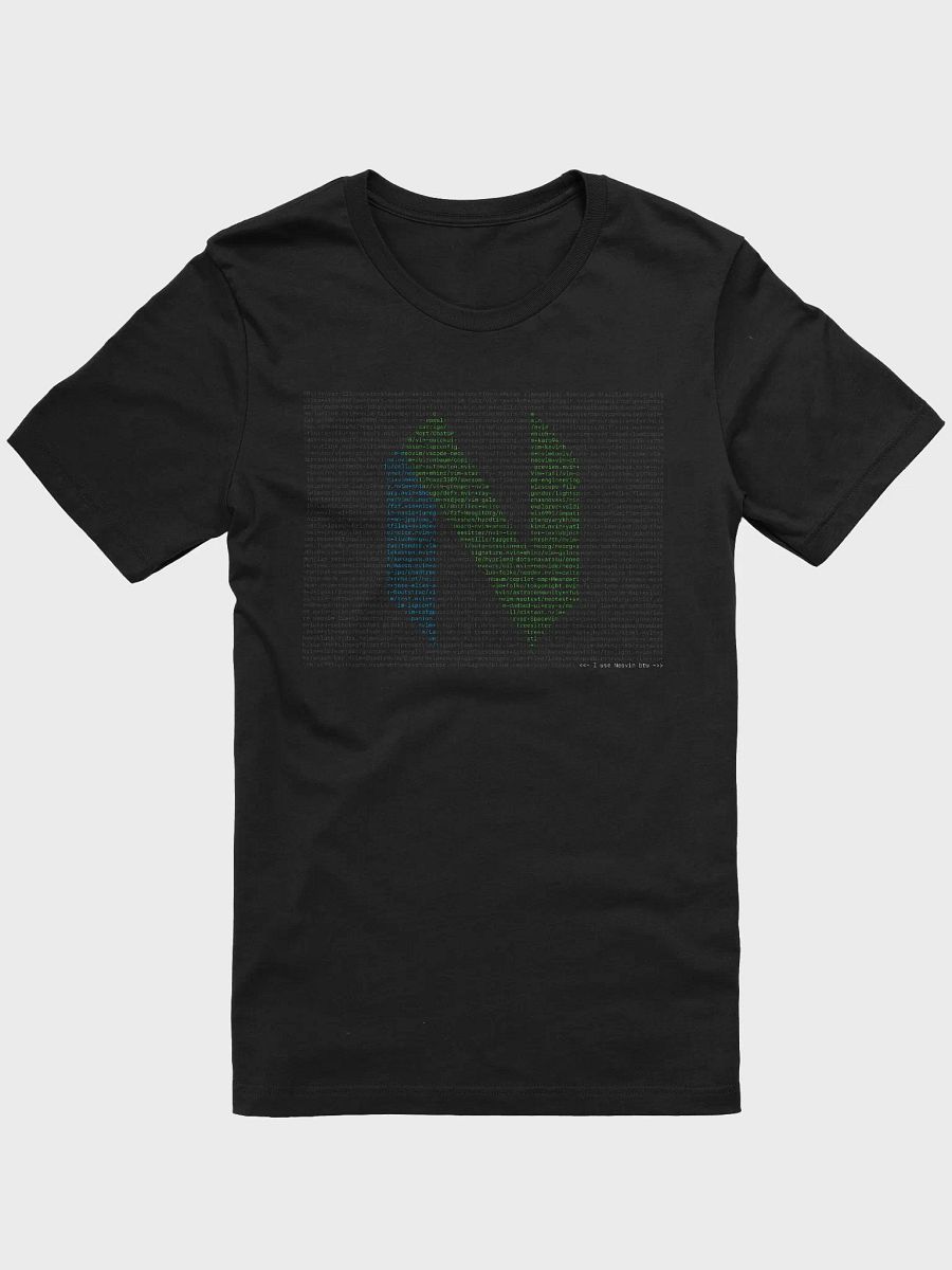 Neovim repos black t-shirt product image (1)