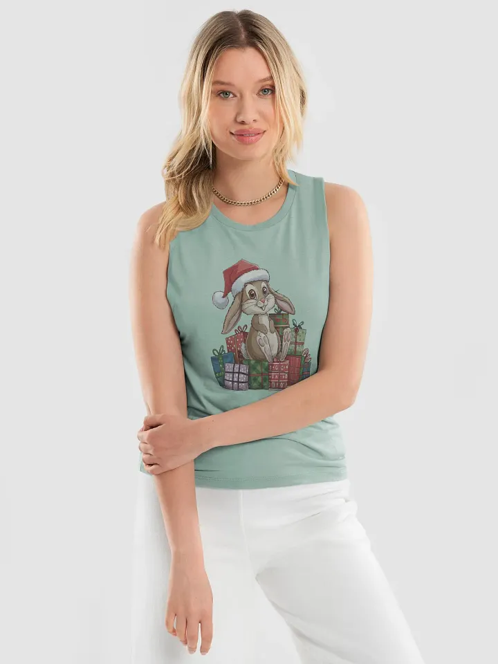Santa Bunny Bella+Canvas Women's Flowy Muscle Tank product image (15)