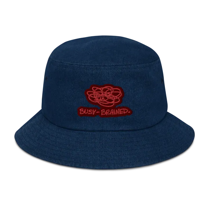 BUSY-BRAINED (cherry) denim bucket hat product image (1)