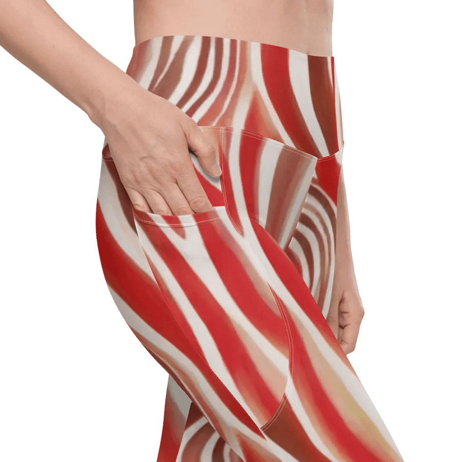 Funky Cherry Swirls Liquid Tie-Dye Women's Leggings product image (6)