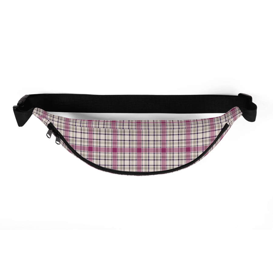 Magenta and Gray Plaid Fanny Pack product image (5)