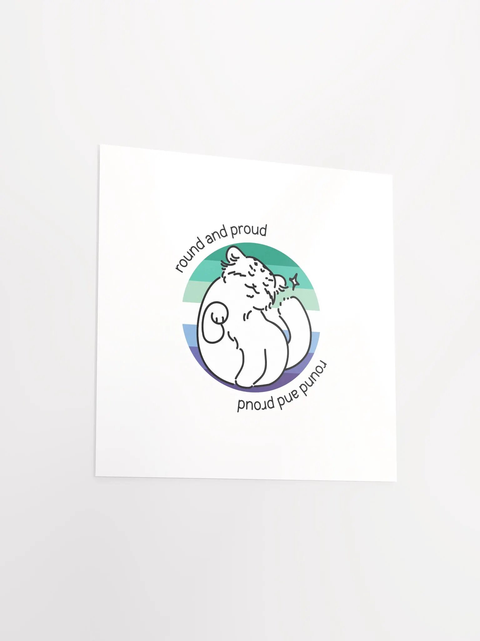 Round and Proud Manul Gay MLM Version - Matte Poster product image (3)