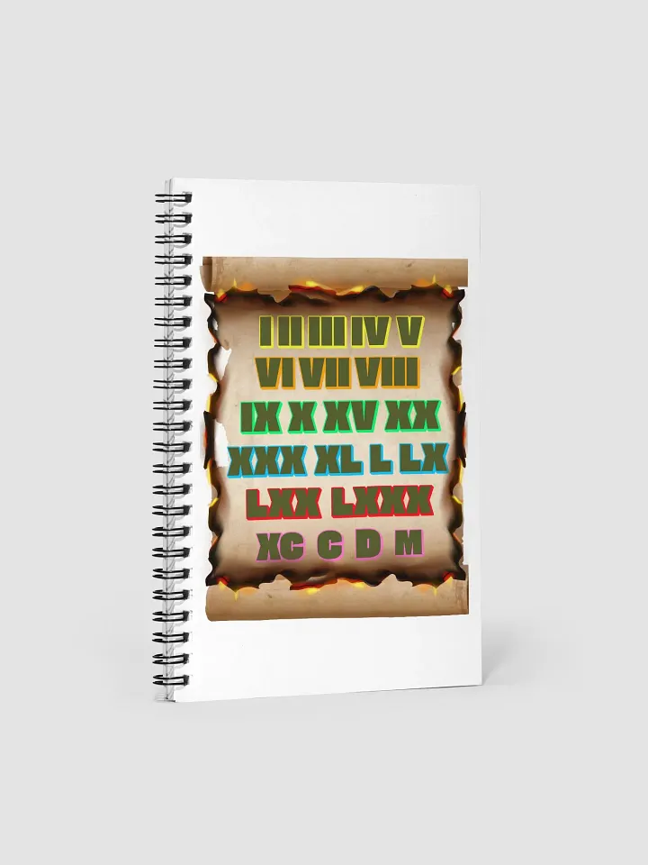 Roman Numeral Artistic Design Spiral Notebook product image (1)