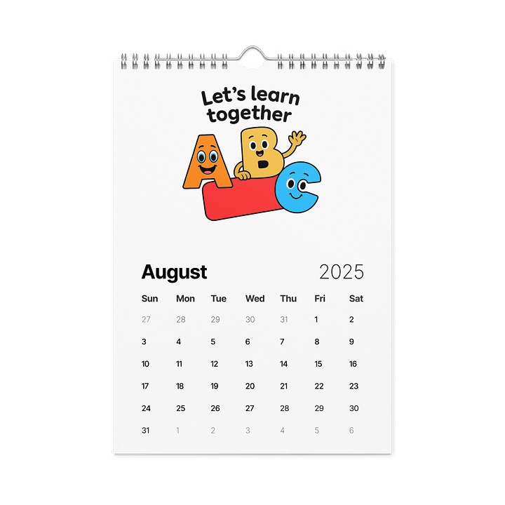 Expressive ABC 2025 Wall Calendar product image (2)