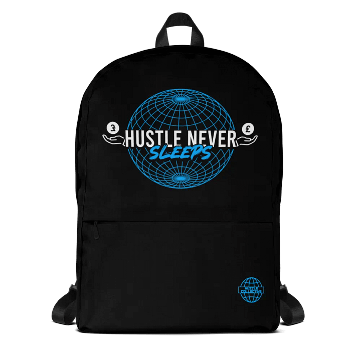 Hustle Never Sleeps Backpack (Black) product image (1)