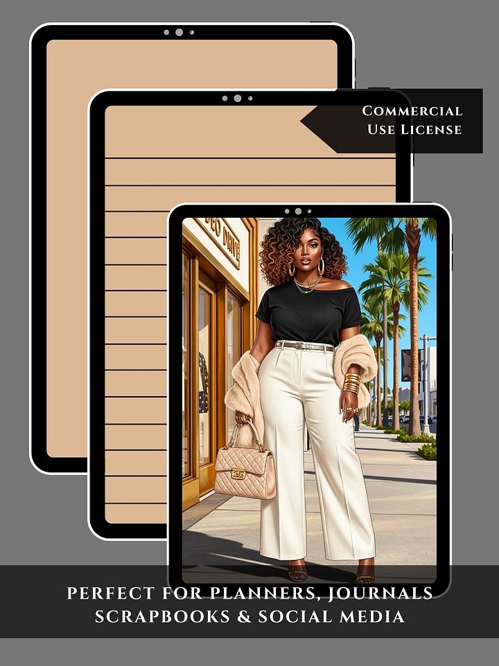 Soft Life Energy Rodeo Drive Luxe Journal Covers (Text + No Text) – 8.5x11 JPG & PDF – Lined & Unlined – Commercial Use product image (2)