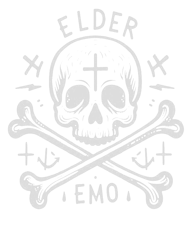 Elder Emos Unite Skull & Crossbones logo