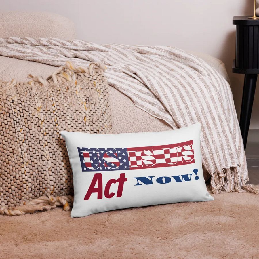 US IS US - Patriotic Call to Action Pillow Case product image (12)