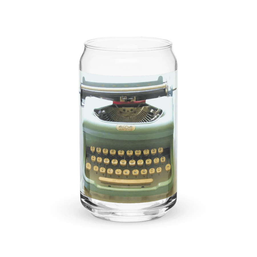 Mint Blue Typewriter-Inspired Glass product image (1)