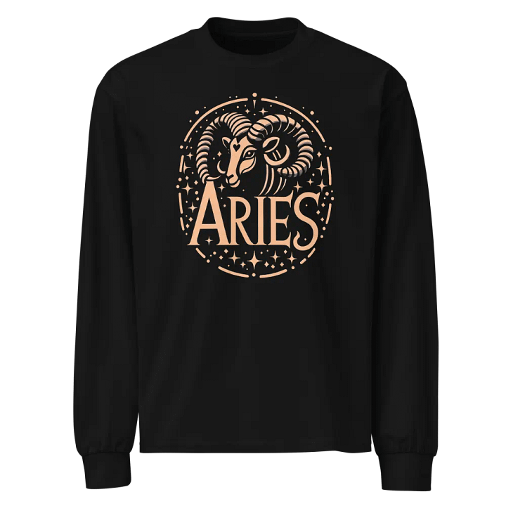 [Aries] - Unisex Premium Heavyweight Long Sleeve Shirt product image (1)