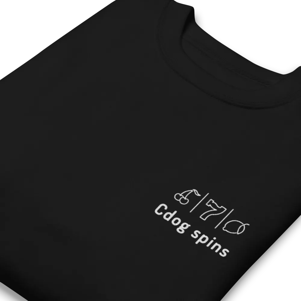Cdog Spins Sweatshirt Embroided Black Full Logo product image (11)