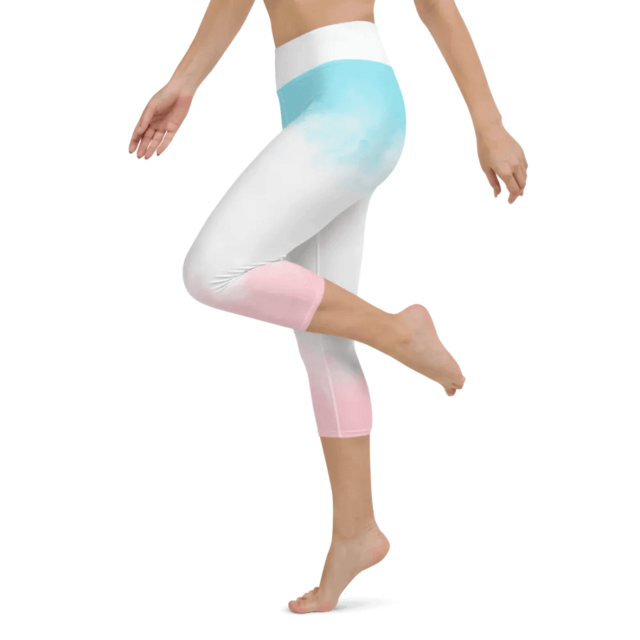 Pastel Clouds All-Over Capri Leggings product image (9)