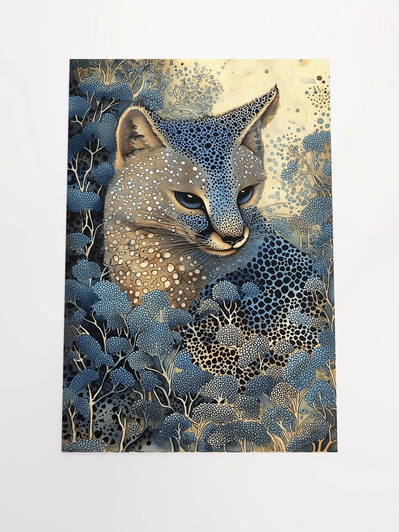 Enigmatic Fox: Fantasy Poster of a Mystical Forest Fox