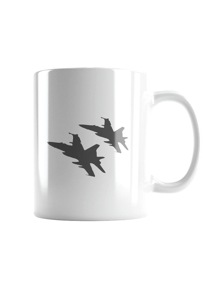 Twin Hornets Logo Mug, White product image (2)