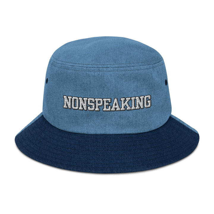 NONSPEAKING denim bucket hat product image (1)