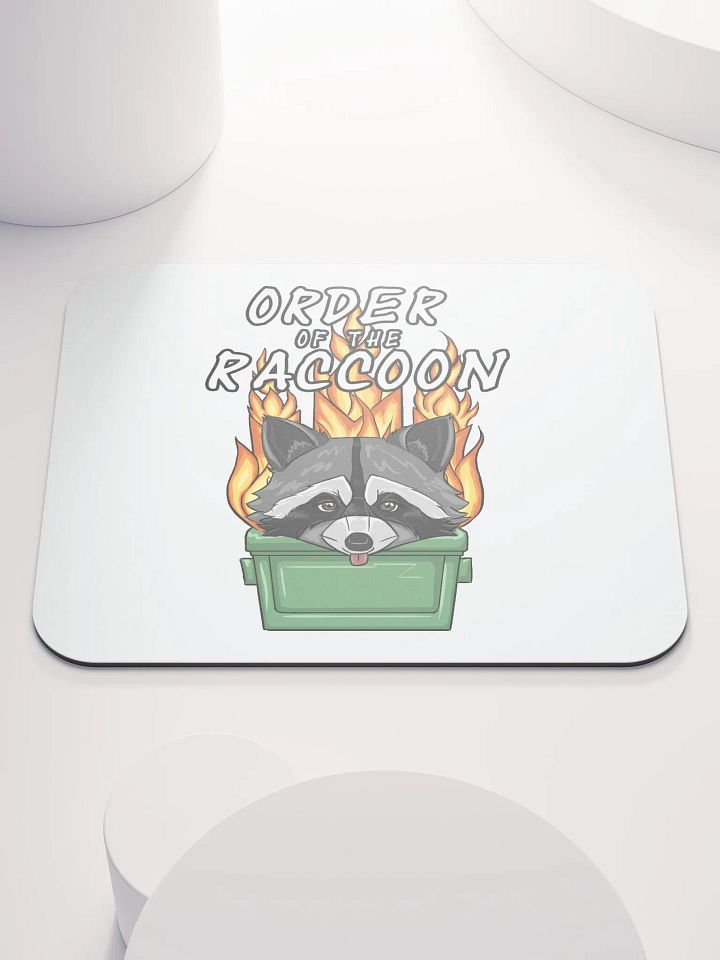 Raccoon Order Mousepad - White product image (1)