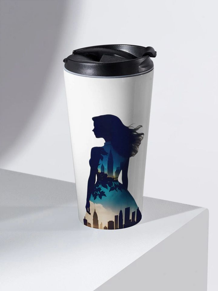 Cityscape Silhouette Stainless Steel Travel Mug product image (1)