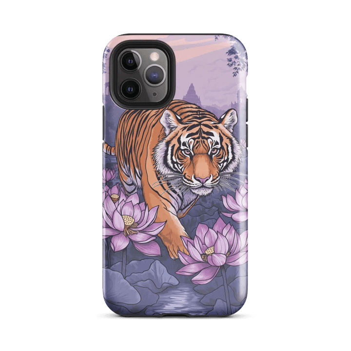 Bengal Tiger Lotus - Tough Phone Case product image (1)