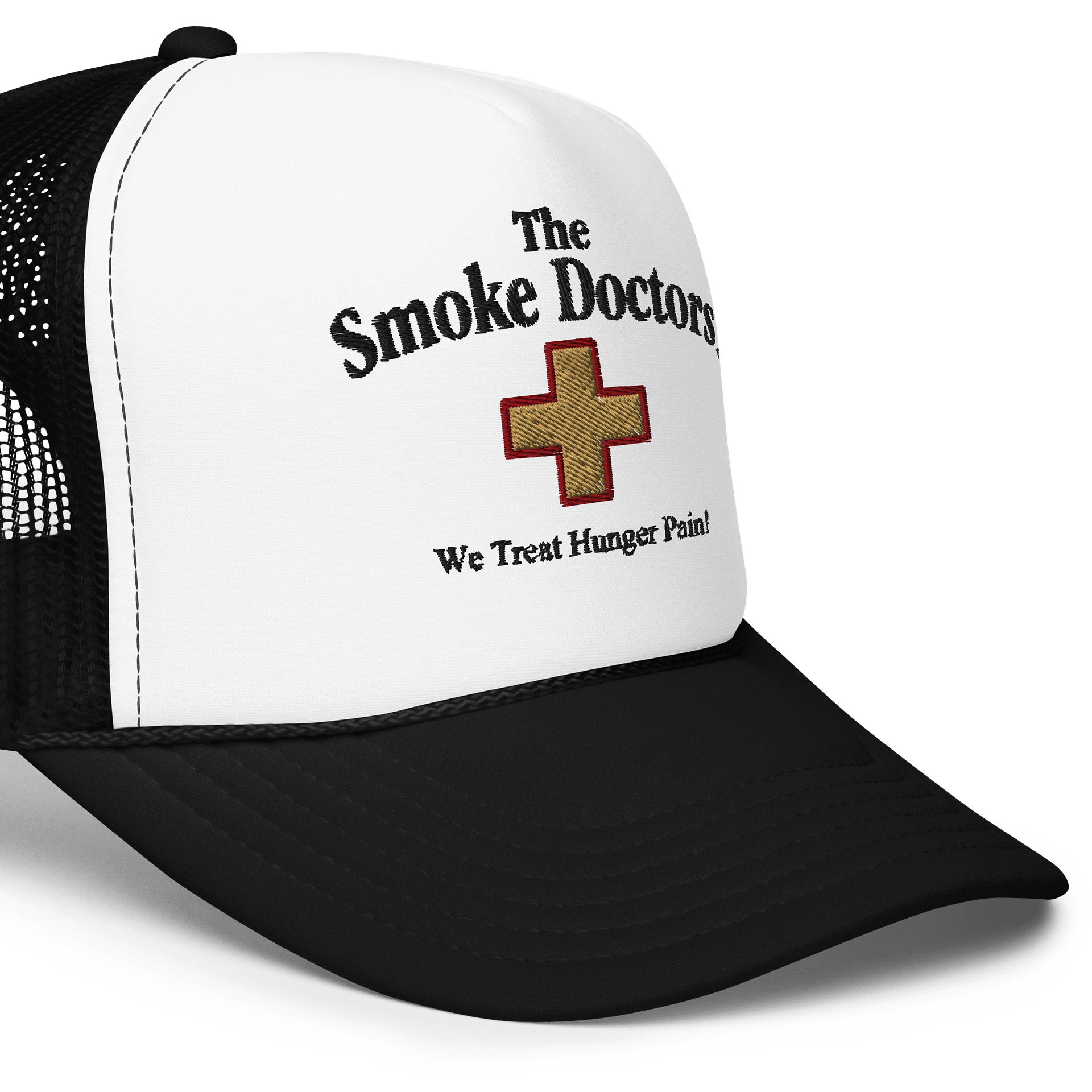 The Smoke Doctors Embroidered White Trucker Cap product image (7)