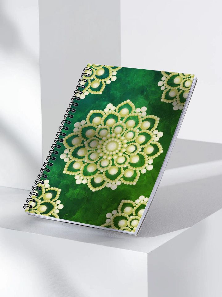 Yellow Dot Mandala Spiral Notebook product image (2)