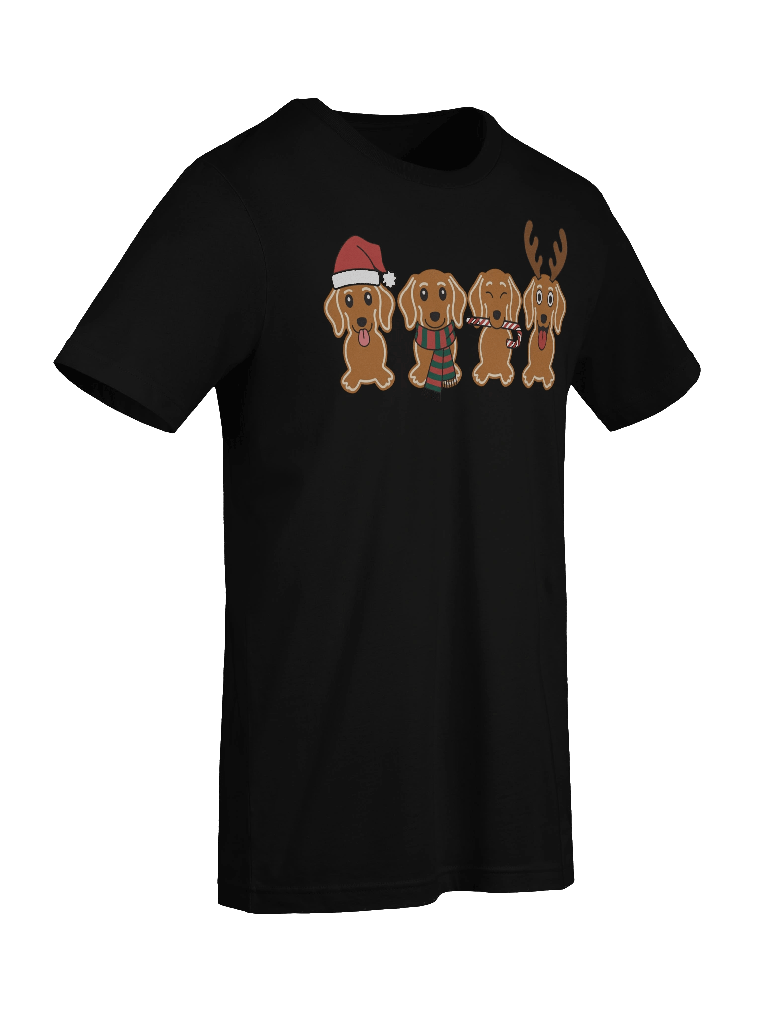 Festive Dachshund Gingerbread Christmas T-Shirt product image (17)