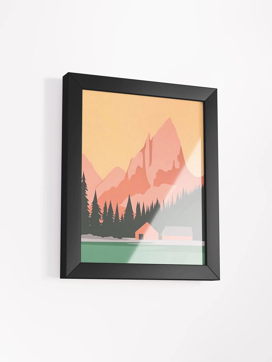 Framed Poster of a Pink Cabin product image (42)