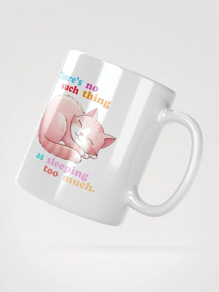 Personalized Sleeping Pink Cat White Glossy Mug product image (2)